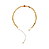 Snake anklet with colored center