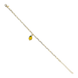 Sapore di Mare. Cavigliera 3 Ciondoli: limone, peperoncino, polpo