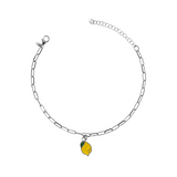 Sapore di Mare. Cavigliera 3 Ciondoli: limone, peperoncino, polpo