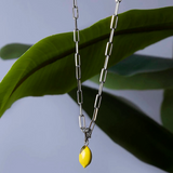 Taste of the Sea. Lemon Pendant for Necklace