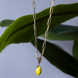 Taste of the Sea. Lemon Pendant for Necklace