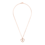Collana a cuore in zirconi con iniziale