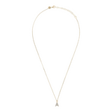Fine necklace with SMALL initial in zirconia
