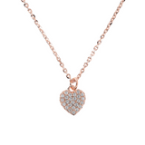 Fine necklace with zirconia heart