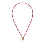 Collana con pietre colorate anellino