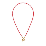 Collana con pietre colorate anellino