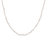 Rosary necklace with colored stones