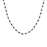 Rosary necklace with colored stones