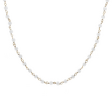 Rosary necklace with colored stones