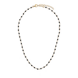 Rosary necklace with colored stones