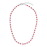 Rosary necklace with colored stones