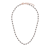 Rosary necklace with colored stones