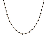 Rosary necklace with colored stones