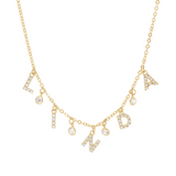 Name Necklace in Zirconia and Diamond Settings