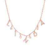 Name Necklace in Zirconia and Diamond Settings