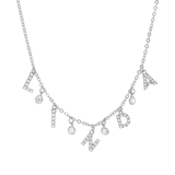 Name Necklace in Zirconia and Diamond Settings