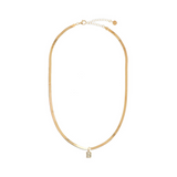 Snake Necklace with Personalized Letter