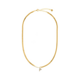 Snake Necklace with Personalized Letter