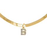 Snake Necklace with Personalized Letter