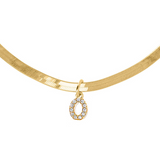 Snake Necklace with Personalized Letter