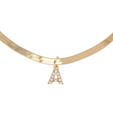 Snake Necklace with Personalized Letter