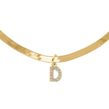 Snake Necklace with Personalized Letter