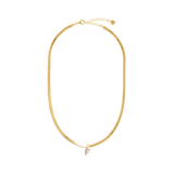 Snake Necklace with Personalized Letter