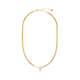 Snake Necklace with Personalized Letter