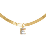 Snake Necklace with Personalized Letter