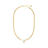 Snake Necklace with Personalized Letter
