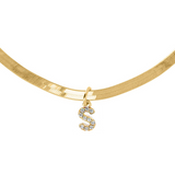 Snake Necklace with Personalized Letter