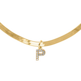 Snake Necklace with Personalized Letter