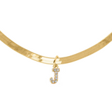 Snake Necklace with Personalized Letter