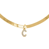 Snake Necklace with Personalized Letter