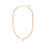 Snake Necklace with Personalized Letter