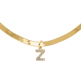 Snake Necklace with Personalized Letter