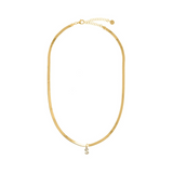 Snake Necklace with Personalized Letter