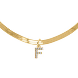 Snake Necklace with Personalized Letter