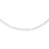 Tennis necklace with zirconia hearts