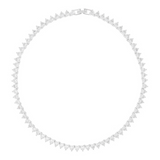 Tennis necklace with zirconia hearts