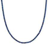 Tennis Necklace With Colored Zircons