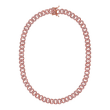 Collana Groumetta con Pietre Rosa
