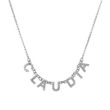 Personalized Necklace with Name in Precious Zirconia
