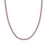 Pink Tennis Necklace
