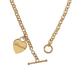 Rolo Necklace with Personalized Heart Pendant