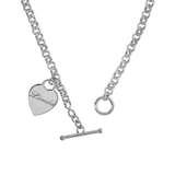 Rolo Necklace with Personalized Heart Pendant