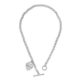 Rolo Necklace with Personalized Heart Pendant