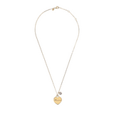 Collana cuore con incisione e Castoncino cuore Diamantato