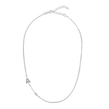 Collanina fine con castoncino e iniziale in zirconi