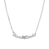 Necklace with pendant 2 names and central heart